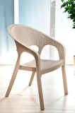 2 Adet Garden Cappucino  Sandalye / Balkon-Bahçe-Teras