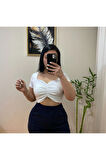 Büzgü Detaylı Şık  Crop