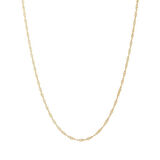 Singapur Model Zincir Kolye 14 Ayar Altın Kaplama Kıvrımlı 925 Ayar Gümüş Zincir