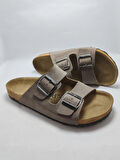 Mantar Taban Birkenstocks Arızona Leolı Nl Modeli Çift Tokalı Ortopedik Terlik