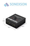 2 Port Çift Yönlü HDMI Switch Splitter Ekran Monitör Çoklayıcı Çoğaltıcı