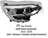Far Motorlu Sol Renault Megane Iv 2017- Joy Model Ledli Krom Çerçeveli