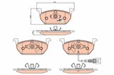 ÖN FREN BALATA ÜSTTEN KULAKLI VW GOLF7 AUDI A3 SEAT LEON SKODA OCTAVIA 12=> (1 TK )