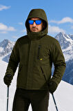  Su Ve Rüzgar Geçirmez Kürklü Softshell Erkek Mont 