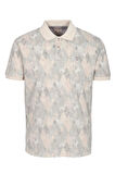 Erkek Polo Yaka Tişört Bej Slim Fit Ribanalı Kol Pamuklu Baskılı T-shirt NCS JEANS 1251