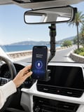 Araç İçi Telefon Standı Dikiz Aynasına Takılan Ayarlanabilir Telefon Tutucu