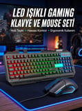 Işıklı Oyuncu Q Klavye Mouse Seti Siyah Gaming Oyuncu Klavye Yeni Nesil