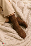 Kadın Havlu 2 Çift Kışlık Yün Çorap (BAMBU + YÜN) Sonbahar Serisi