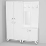 Sonai-5-4 Aynalı Dolaplı Ayakkabılık Vestiyer Portmanto SN01
