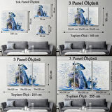 Kutup Ayısı ve Yavrusu, Hayvan Temalı Dekoratif Kanvas Tablo, Duvar Dekoru 1139