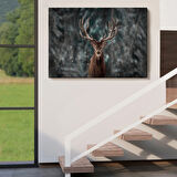 Geyik, Hayvan Temalı Dekoratif Kanvas Tablo, Duvar Dekoru 1164