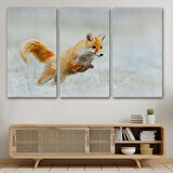 Tilki, Hayvan Temalı Dekoratif Kanvas Tablo, Duvar Dekoru 1165