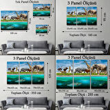 Hayvanlar Alemi, Hayvan Temalı Dekoratif Kanvas Tablo, Duvar Dekoru 1177