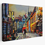 Ukrayna Kiev Sokak Manzarası, Modern Dekoratif Kanvas Tablo, Duvar Dekoru 1213