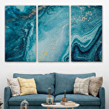 Okyanus Derinlikleri, Soyut Dekoratif Kanvas Tablo, Duvar Dekoru 1218