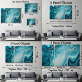 Okyanus Derinlikleri, Soyut Dekoratif Kanvas Tablo, Duvar Dekoru 1218