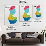 İl ve İlçeler Haritası Batman, Modern Dekoratif Kanvas Tablo, Duvar Dekoru 1285