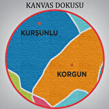 İl ve İlçeler Haritası Çankırı, Modern Dekoratif Kanvas Tablo, Duvar Dekoru 1312