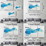 İl ve İlçeler Haritası Erzincan, Modern Dekoratif Kanvas Tablo, Duvar Dekoru 1335
