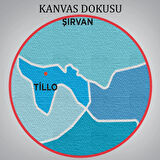 İl ve İlçeler Haritası Siirt, Modern Dekoratif Kanvas Tablo, Duvar Dekoru 1450