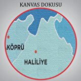 İl ve İlçeler Haritası Şanlıurfa, Modern Dekoratif Kanvas Tablo, Duvar Dekoru 1459