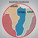 İl ve İlçeler Haritası Trabzon, Modern Dekoratif Kanvas Tablo, Duvar Dekoru 1470