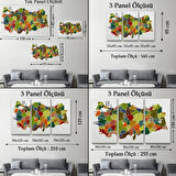 Eğitici İl ve İlçe Detaylı Türkiye Haritası, Harita Dekoratif Kanvas Tablo, Duvar Dekoru 3028