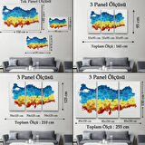 Eğitici Türkiye Haritası, Harita Dekoratif Kanvas Tablo, Duvar Dekoru 3110