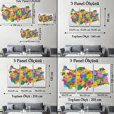Eğitici Türkiye Haritası, Harita Dekoratif Kanvas Tablo, Duvar Dekoru 3113