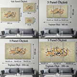 Kalpler Ancak Allah'ı Anmakla Huzur Bulur Yazılı, Hat Dekoratif Kanvas Tablo, Duvar Dekoru 3271