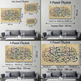 Düşmana Atılan Okları Sen Atmadın, Allah attı Yazılı Hat Sanatı Dekoratif Kanvas Tablo 3313