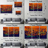 Rabbim, Ben Nefsime Zulmettim, Beni Bağışla, Hat Sanatı Dekoratif Kanvas Tablo, Duvar Dekoru 3323