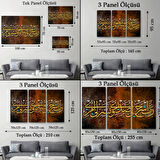 Rabbim! Göğsümü Genişlet, İşimi Kolaylaştır Yazılı Hat Sanatı Dekoratif Kanvas Tablo 3348