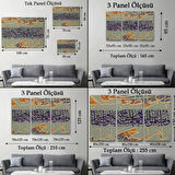 Yoksul ve Yetim ile Yemeğini Paylaşırlar İnsan Suresi 8 Ayet Yazılı Hat Dekoratif Kanvas Tablo 3372