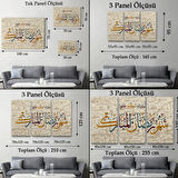 Dini İslami Yazılı Hat Sanatı Dekoratif Kanvas Tablo, Duvar Dekoru 3392