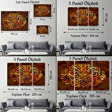 O Halde Rabbinin Hangi Nimetini Yalanlıyorsun Yazılı Hat Sanatı Dekoratif Kanvas Tablo 3421