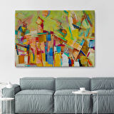 Yağlıboya Görünüm Soyut Çalışma Dekoratif Kanvas Tablo, Duvar Dekoru 3430