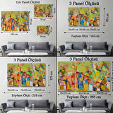 Yağlıboya Görünüm Soyut Çalışma Dekoratif Kanvas Tablo, Duvar Dekoru 3430