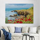 Deniz Manzarası Dekoratif Kanvas Tablo, Duvar Dekoru 3431