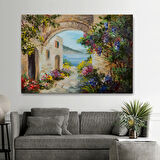 Yağlıboya Görünüm Yaz Manzarası Dekoratif Kanvas Tablo, Duvar Dekoru 3476