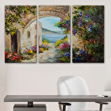 Yağlıboya Görünüm Yaz Manzarası Dekoratif Kanvas Tablo, Duvar Dekoru 3476