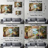 Yağlıboya Görünüm Yaz Manzarası Dekoratif Kanvas Tablo, Duvar Dekoru 3476