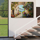 Yağlıboya Görünüm Yaz Manzarası Dekoratif Kanvas Tablo, Duvar Dekoru 3476