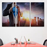 Süper Kahraman Beyaz Yakalı Dekoratif Kanvas Tablo, Duvar Dekoru 3492