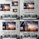 Süper Kahraman Beyaz Yakalı Dekoratif Kanvas Tablo, Duvar Dekoru 3492