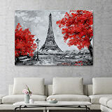 Yağlıboya Görünüm Etfel Kulesi Paris Dekoratif Kanvas Tablo, Duvar Dekoru 3508