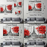 Yağlıboya Görünüm Etfel Kulesi Paris Dekoratif Kanvas Tablo, Duvar Dekoru 3508