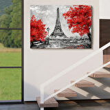 Yağlıboya Görünüm Etfel Kulesi Paris Dekoratif Kanvas Tablo, Duvar Dekoru 3508