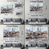 Belçika Brugge Tarihi Kasaba Dekoratif Kanvas Tablo, Duvar Dekoru 3512