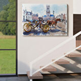 Belçika Brugge Tarihi Kasaba Dekoratif Kanvas Tablo, Duvar Dekoru 3512